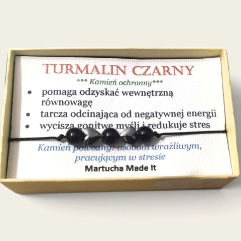 Bransoletka ochronna - czarny turmalin