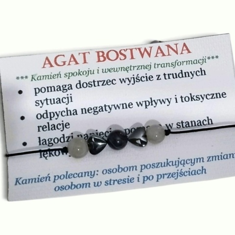 Bransoletka spokoju - agat bostwana