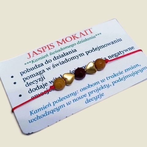 Bransoletka z jaspisem mokait