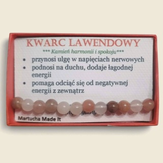 Bransoletka z kwarcem lawendowym