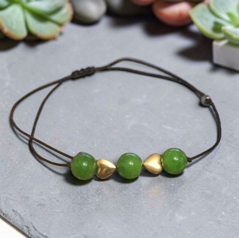 Bransoletka z peridotem (oliwinem)