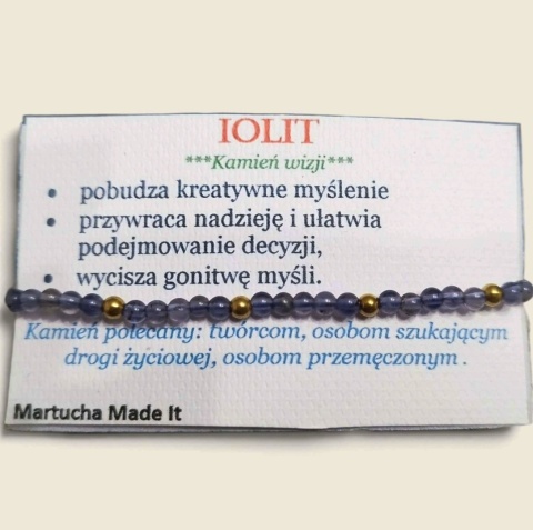 Bronsoletka z kamieni naturalnych - Iolit